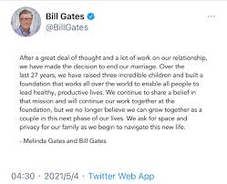 微軟創辦人比爾蓋茲（bill gates）與妻子梅琳達（melinda gates）周一推文宣布，結束27年婚姻，但仍將攜手從事慈善工作。 不過，兩人在投下離婚震撼彈後，他們25歲的女兒珍妮佛‧蓋茲（jennifer gates）在instagram上說. P3vrxi14dh4u2m