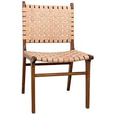 Bre Woven Leather Dining Chair Eclectic Goods Side Chairs Dining Eclectic Chairs Solid Wood Dining Chairs
