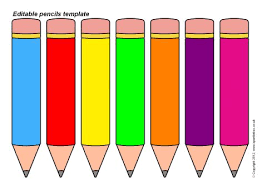 Free label templates for back to school: Editable Pencils Templates Sb7898 Sparklebox
