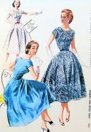 1950s Beautiful Day Or Cocktail Party Dress Pattern Mccalls 3577 Vintage Sewing Pattern Stri Mccalls Patterns Dress Vintage Dress Patterns Party Dress Patterns