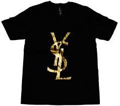 Black And Gold Polo T Shirt Men Ysl T Shirt Black V Neck With Gold Logo Yves By Eternaltableau 15 95 T Shirt Men Mens Tops