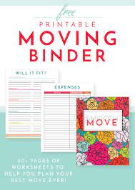 Free Smooth Move Printable Moving Binder Moving Binder Moving Printables Moving List