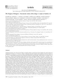 Pdf The Dogma Of Dingoes Taxonomic Status Of The Dingo A Reply To Smith Et Al
