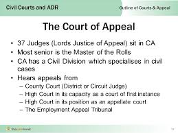 (a) the civil division of the court of appeal (f) 'appeal notice' means an appellant's or respondent's notice. The Civil Courts And Other Forms Of Dispute Resolution Ppt Video Online Download