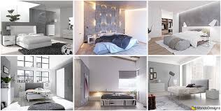 Camera da letto bianca con cuscini e copriletto in raso turchese il bianco altro non è che la sintesi di tutti i colori. 20 Idee Per Arredare Una Camera Da Letto Bianca E Grigia Moderna Mondodesign It