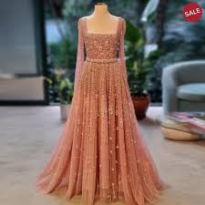 ‫فساتين السهرة البيج عارية – DreamyVow‬‎
