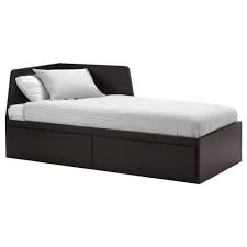 flekke daybed with 2 drawers 2 mattresses black brown minnesund firm twin ikea bed frame bed bed slats