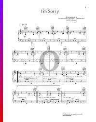 Check spelling or type a new query. I M Sorry Noten Klavier Gesang Gitarre Pdf Download Streamen Oktav