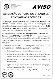 Mudança da hora para 2020. Alteracao De Horarios E Plano De Contingencia Covid 19 Smtuc