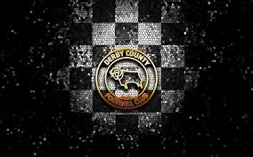 In 1884 attendances at derby county cricket club were falling: Download Wallpapers Derby County Fc Glitter Logo Efl Championship Black White Checkered Background Soccer English Football Club Derby County Logo Mosaic Art Football Derby County For Desktop Free Pictures For Desktop Free