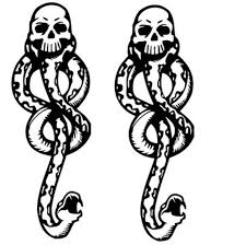 Ship From Ny Temporary Tattoo Two 3 X 1 Each Dark Mark Harry Potter Harry Potter Dark Mark Death Eater Tattoo Dark Mark Tattoos