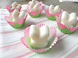 You don't need sugar to make amazing treats. No Bake Coconut Butter Easter Bunnies No Sugar Added Dairy Gluten Free
