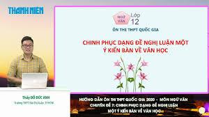 Đề thi ngữ văn năm nay được các thí. On Thi Thpt Quá»'c Gia 2020 Mon VÄƒn Há»c CÄ' 7 Chinh Phá»¥c Dáº¡ng Ä'á» Nghá»‹ Luáº­n Má»™t Y Kiáº¿n Ban Vá» VÄƒn Há»c Youtube