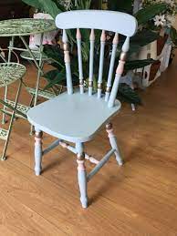 Chair Painted In Frenchic Duckling Nougat And A Blend Of Frensheen Retro Furniture Chair Furniture