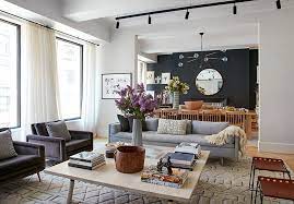 Naturalno Stilnyj Interer Apartamentov V Nyu Jorke Foto Idei Dizajn Condo Living Room Industrial Living Room Design Country House Decor