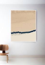 Abstract Tan Print Navy And Light Brown Art Beige Art Prints Minimal Painting Modern Abstract Art Modern Art Paintings Abstract Beige Art Minimal Painting