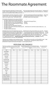 Roommate Agreement Template 16 Roommate Agreement Roommate Agreement Template Roommate