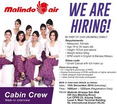 Malindo airways sdn bhd also known as malindo air was founded on 27 september 2012 with slogan of smarter way to stay high. Fly Gosh Malindo Air Cabin Crew Recruitment Walk In Interview