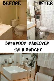 Bathroom Makeover On A Budget Flippin Rustic Get The Look Rental Bathroom Makeover Diy Bathroom Makeover Old Bathroom Makeover