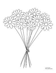 Maybe you would like to learn more about one of these? Cute Printable Springtime Flowers Coloring Page For May Floral Bouquet Daisy
