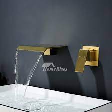 All this combines into a good sort of waterfall bathroom faucet. Waterfall Sink Faucet Brushed Gold Embedded Bathroom Tub Hot And Cold Water Square Wash Basin