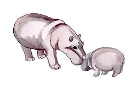 Download Mom And Baby Hippos In Watercolor Style Svg Cut File By Creative Fabrica Crafts Creative Fabrica SVG Cut Files