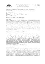 Punyamu besar juga ya, balas raymond, tak peduli akan peringatan lisa yang menjadi semakin kesal lalu jika lisa mengira permainan ini sebatas permainan pertautan lidah, maka wanita itu salah besar, karena jemari dari. Pdf Teaching Methods In Pesantren To Tackle Religious Radicalism