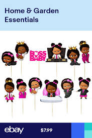 Black Boss Baby Cake Topper Xl Black Boss Baby Cupcake Cake Topper Party Favors Balloon Shower Girl Supplies Baby Birthday Party Girl Boss Baby Baby Cupcake