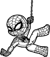 Free printable coloring pages spiderman coloring sheets. Cute Baby Spider Man Spiderman Coloring Pages Novocom Top