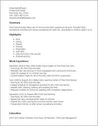 Child Care Worker Resume Danetteforda