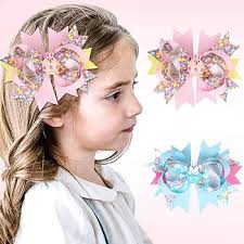 Amazon.com : Easter Day Hair Clips for Little Girls Pink & Blue Bunny Hair  Bow Clips with Alligator Clips Easter Hair Accessories No Slip Cute Ribbon  ...