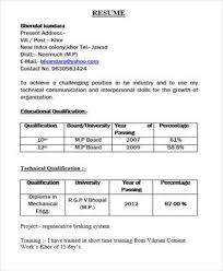 The objective statement should be. Resume Format For Me Freshers Diploma Fresher Resume In Doc