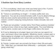 5 Fashion Tips From Stacy London Stacy London Fashion Tips Style Secrets