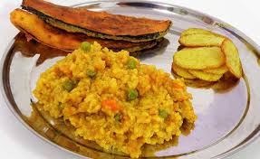 Bengali Moong Dal Khichdi Recipe Is Always Made During Durga Puja Festival This Khichdi Is Served As Bhog To Ma Moong Dal Khichdi Food Guide Vegetarian Dishes