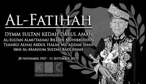 Seorang penjawat awam, mohd sabri saad, 37, berkata berita kemangkatan sultan kedah hanya diketahui melalui media sosial sekitar 3.30 petang isnin lapor. Kedahnews Com Pemimpin Pemimpin Negeri Rafak Sembah Takziah Di Atas Kemangkatan Sultan Kedah