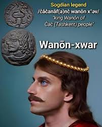 PCCFPortraitCoins Kangju kingdom, Chach, Wanwan, Bronze drachm, 5th-6th  cent. AD Diademed head left