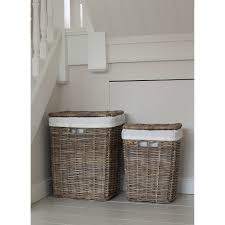 Check out our wicker laundry basket selection for the very best in unique or custom, handmade pieces from our baskets shops. Garden Trading Cadgwith Rattan Laundry Baskets Black By Design