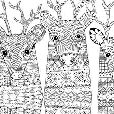 Pattern Reindeer Coloring Page For Adults Christmas Coloring Pages Printable Christmas Coloring Pages Christmas Coloring Books