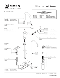 Moen 7385 kitchen faucet parts. Moen 87791brb Noell Single Handle Pull Down Sprayer Kitchen Faucet With Reflex And Power Clean In Mediterranean Bronze Replacement Part List Manualzz