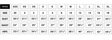 Xxl Size Chart Ladies 2019