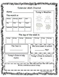 Calendar Math Journal Calendar Math Math Journals Kindergarten Calendar