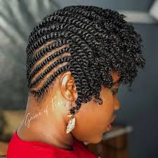 Using needle and yarn thread | protective style hair tutorial. 40 Flat Twist Hairstyles On Natural Hair With Full Style Guide Coils And Glory