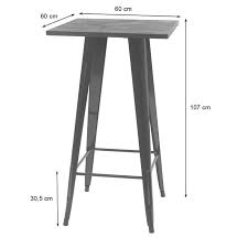 120 cm x 66 cm x 110 cm / barhocker: Set Stehtisch 2x Barhocker Hwc A73 Inkl Holz Tischplatte Barstuhl Bartisch Metall Industriedesign Schwarz