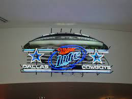 Beer Sign Miller Lite Dallas Cowboys Football Dallas Texas Neon Beer Signs Beer Signs Dallas Cowboys Football