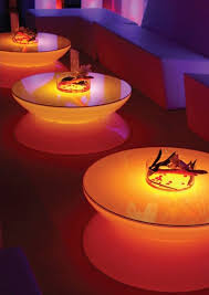 Red Orange Led Lighted Tables Futuristische Mobel Led Leuchten Cocktailbar