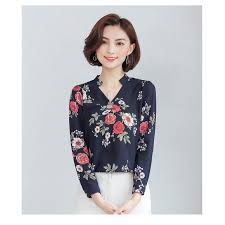 Batik wanita » blous batik wanita | 384 kali dilihat blouse batik motif bunga ayam khas jogja reviewed by adminseo on thursday, march 21st, 2019. Tf32362 Formal Blouse Wanita Motif Bunga Import Korea Atasan Cewek Baju Kerja Kantor Shopee Indonesia