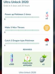 Trainers around the world completed eight challenges during pokémon go fest 2020, unlocking dragon week. Pokemon Go Ultra Unlock 2020 Timed Research Tasks Guide Superparent