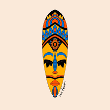 African masks coloring page from africa category. African Mask Lara Ferrer Drawings Illustration Ethnic Cultural Tribal African African Tribal Masks Artpal