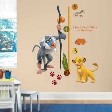 The Lion King Growth Chart Wall Decals Standard