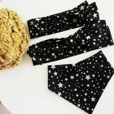 Yildizli Seriden Anne Kiz Sac Bandi Ve Bandana Bib Sac Bandi Sac Anne